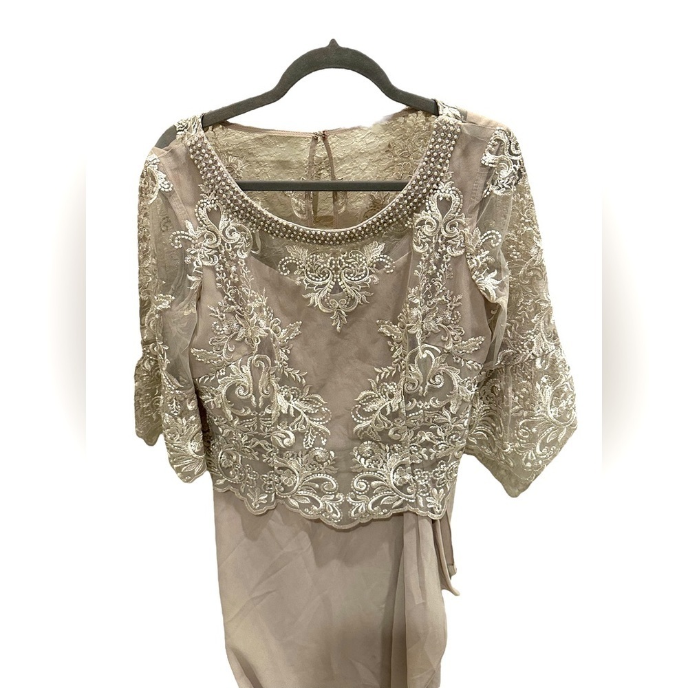 Elegant Lace Overlay Maxi Dress - Picture 6 of 6